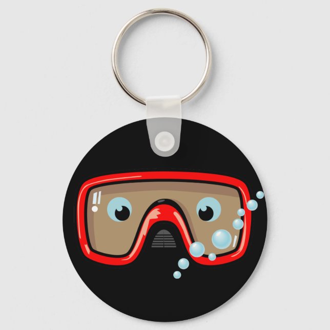 Rote Brille Schlüsselanhänger (Vorderseite)