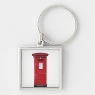 Rote britische Postbox Schlüsselanhänger