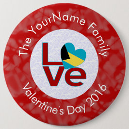 Rote Buchstaben der Bahamanischen Flagge - LIEBE W Button