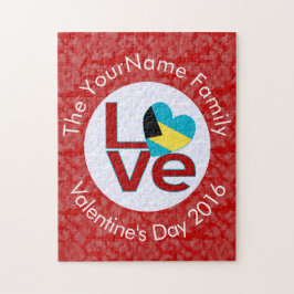 Rote Buchstaben der Bahamanischen Flagge - LIEBE W Puzzle