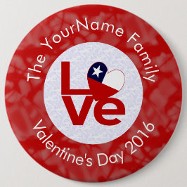 Rote Buchstaben der chilenischen Flagge - LIEBE We Button