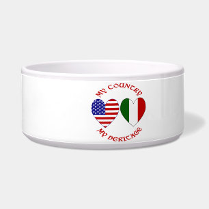 Rote Buchstaben Italien USA Country Erbe Napf