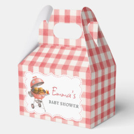 Rote Burger BBQ Baby Shower Geschenkboxen Geschenkschachtel