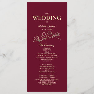Rote Burgunder-Hochzeit Programm