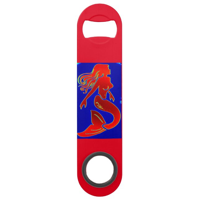 rote Button-oben Meerjungfrau Speed Flaschenöffner (Vorderseite)