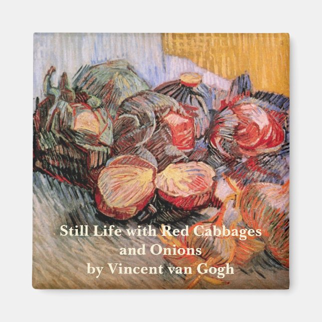 Rote Cabbages und Onions von Vincent van Gogh Magnet (Vorne)
