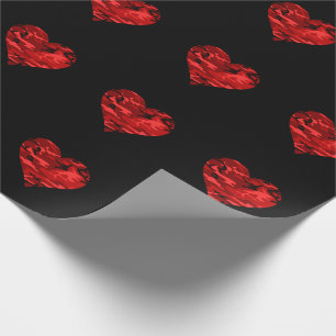 Rote Camouflage Herz Valentine Linen Wrapping Pape Geschenkpapier