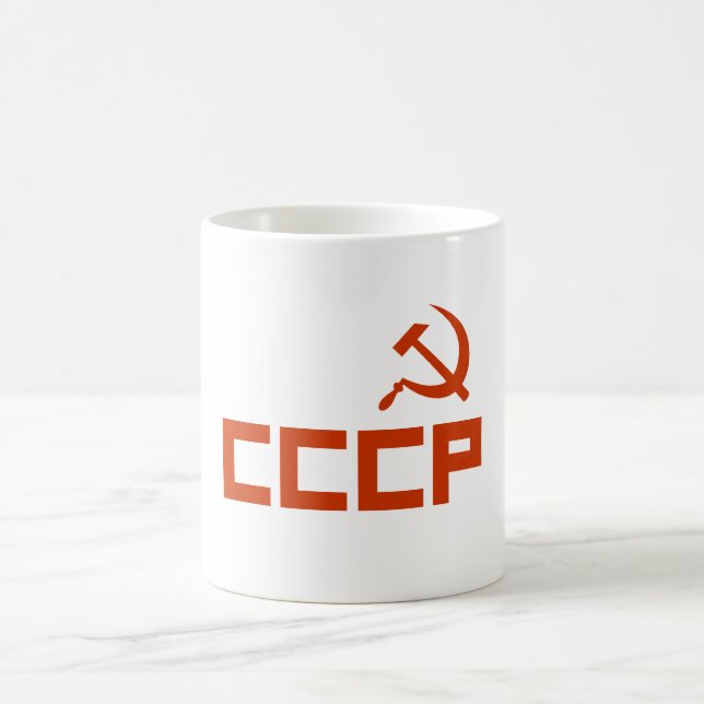 Rote CCCP Hammer und Sichel Kaffeetasse (Mittel)
