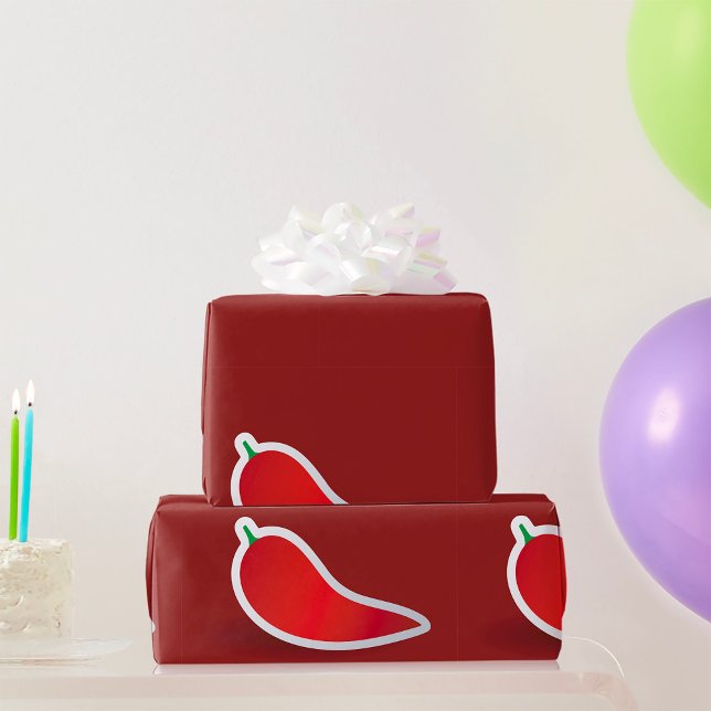 Rote Chili-Schote Geschenkpapier (Von Creator hochgeladen)