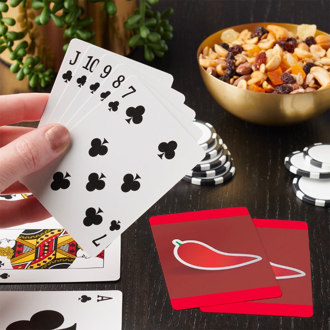 Rote Chili-Schote Spielkarten (Von Creator hochgeladen)