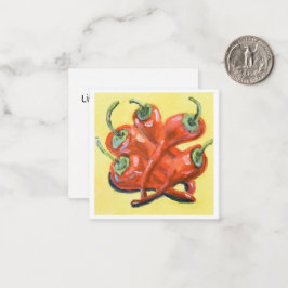 Rote Chili-Schoten Mitteilungskarte
