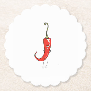 Rote Chili-Witze Untersetzer