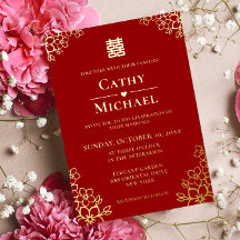 Rote chinesische Hochzeitskirschblüten-Blumenmuste