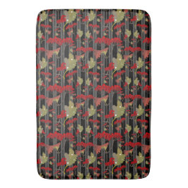 Rote Chokebeere Botanische Berries Streifen Badematte