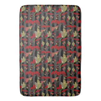 Rote Chokebeere Botanische Berries Streifen Badematte