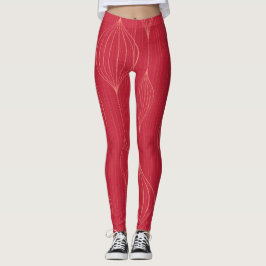 ROTE CHRISTMAS-BAUORNAMENTE LEGGINGS
