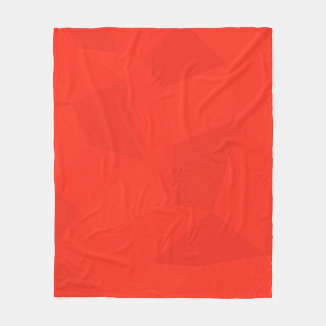 Rote, coole, trendige, moderne, einfache geometris fleecedecke (Vorderseite)