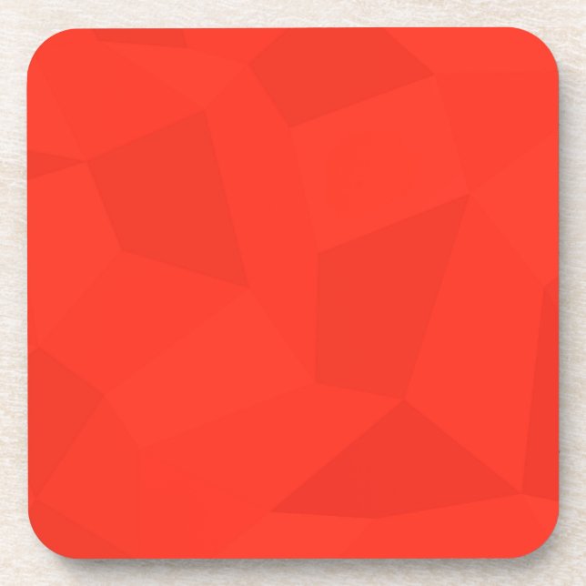 Rote, coole, trendige, moderne, einfache geometris getränkeuntersetzer (Vorderseite)