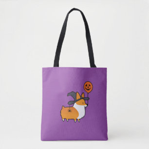 Rote Corgi-Halloween-Tasche