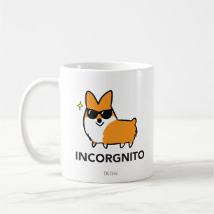 Rote Corgi Incorgnito Tasse