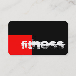 Rote Corner Red Black Fitness Business Card Visitenkarte