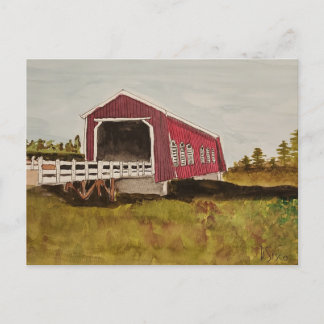 Rote Covered Bridge Postcard Postkarte