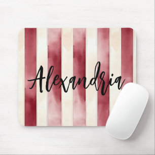 Rote Creme Streifen Mousepad
