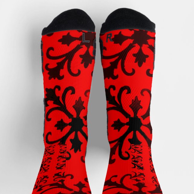Rote Crew Socken (Oben)