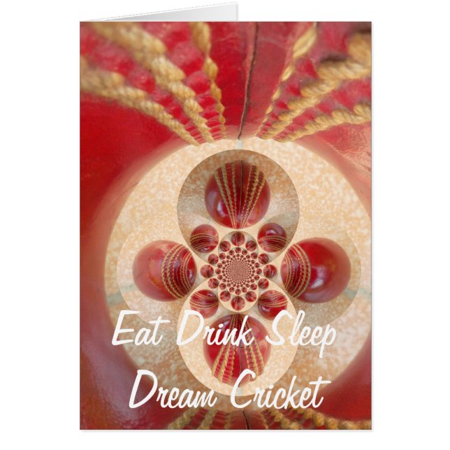 Rote Cricket Bälle Abstrakte Art Print Design (Vorne)