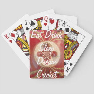 Rote Cricket Bälle Abstrakte Art Print Design Spielkarten