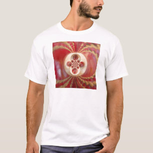 Rote Cricket Bälle Abstrakte Art Print Design T-Shirt