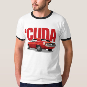 Rote 'Cuda Rückseite mit Text T-Shirt