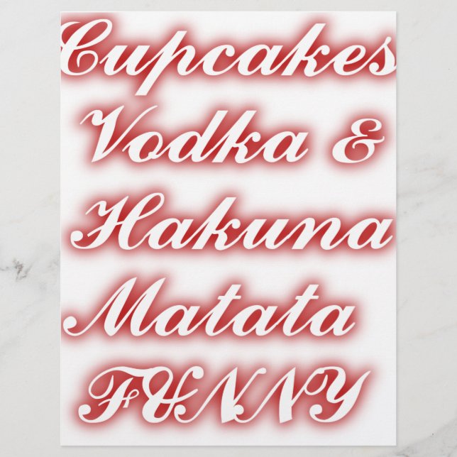 Rote Cupcakes Vodka Hakuna Matata FUNNY. (Vorderseite)