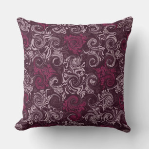Rote Curlen, Vintages Blumenmuster, Kissen