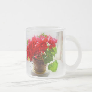 Rote Cyclamen-Blume Mattglastasse