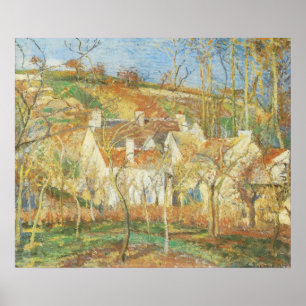 Rote Dächer, Dorfecke, Winter durch Pissarro Poster