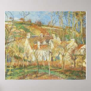 Rote Dächer, Dorfecke, Winter durch Pissarro Poster