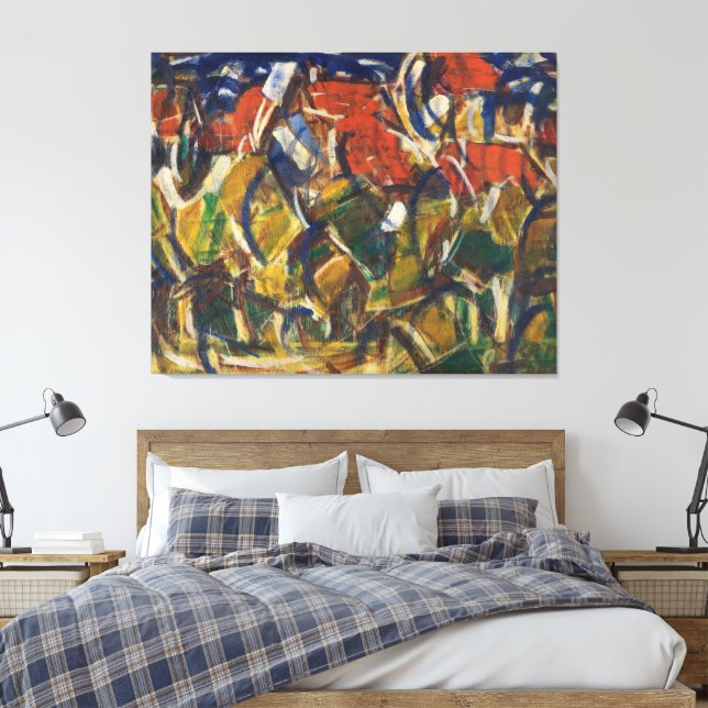 Rote Dächer unter Bäumen Leinwanddruck (Insitu (Schlafzimmer))