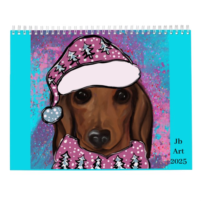 Rote Dackel Kalender (Rückseite)