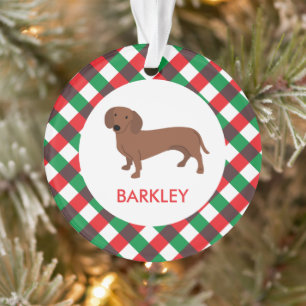 Rote Dackel Ornament