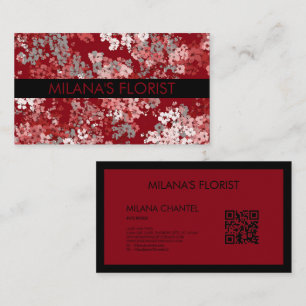 Rote Daisy Moderne Trendige Blume Florist Visitenkarte