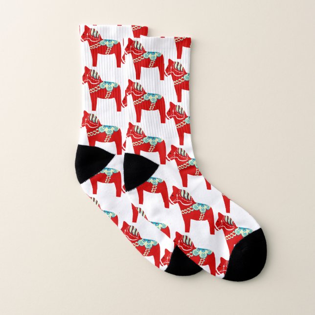 Rote Dala Pferdesocken Socken (Paar)