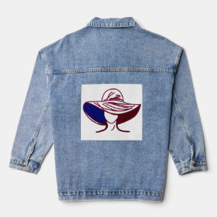 Rote Dame Jeansjacke