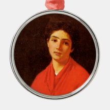 Rote Dame (Vintage italienische Kunst)