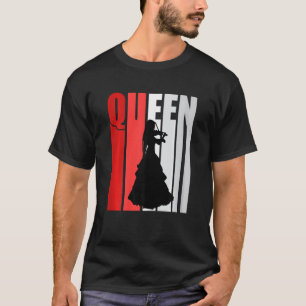 Rote Damen Geigen Königin Mädchen Geburtstag Vinta T-Shirt