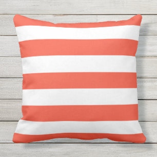 Rote Deckchair Streifen Kissen