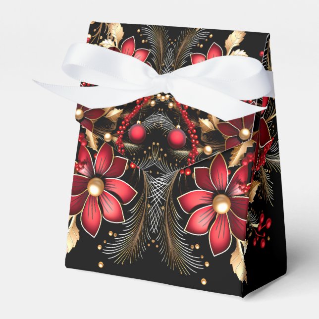 Rote dekorative Blume Geschenkboxen Geschenkschachtel (Vorderseite)