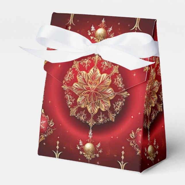 Rote Dekorative Ornamente Geschenkboxen Geschenkschachtel (Vorderseite)
