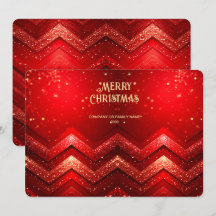 Rote Dekorative Weihnachts-Glitter-Feiertagskarte