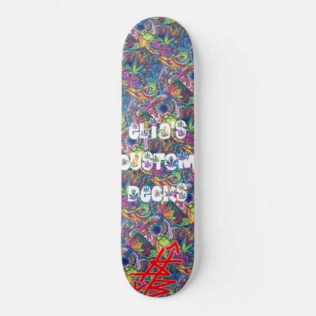 rote des Sb trippy/weiße Logoplattform Skateboard (Vorderseite)